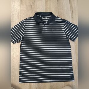 Under Armour Men's Polo with Black and White Stripes Large